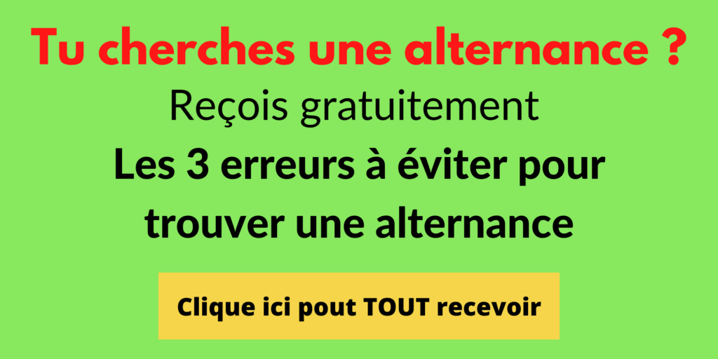 Tu cherches une alternance ? Reçois gratuitement les 3 erreurs à éviter pour trouver une alternance 